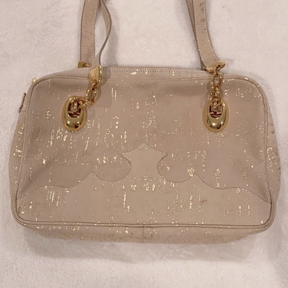 Genuine Italian Leather Purse with Gold Accents
